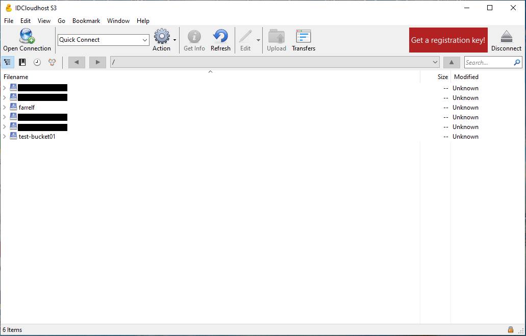 Penampilan Cyberduck di Windows 10